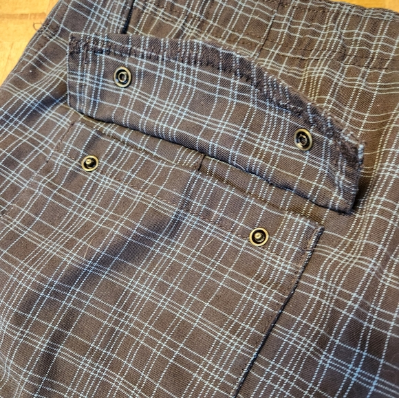 Mens Fox Black and Blue Plaid Shorts sz 38 - Picture 8 of 9